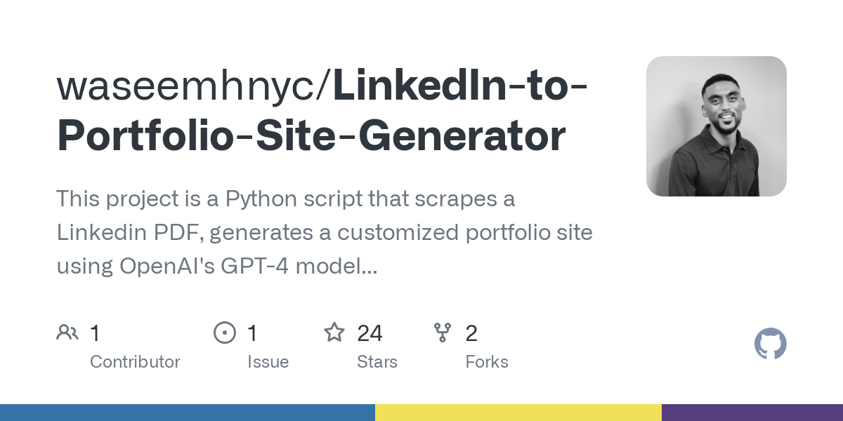 LinkedIn to Portfolio Site Generator