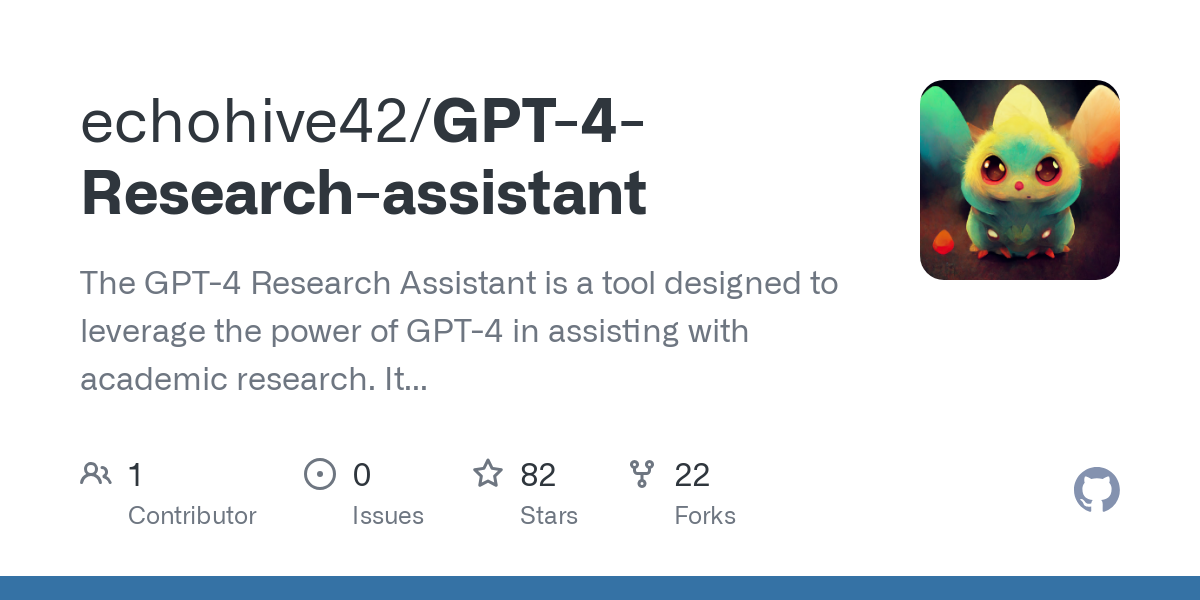 GPT 4 Research assistant