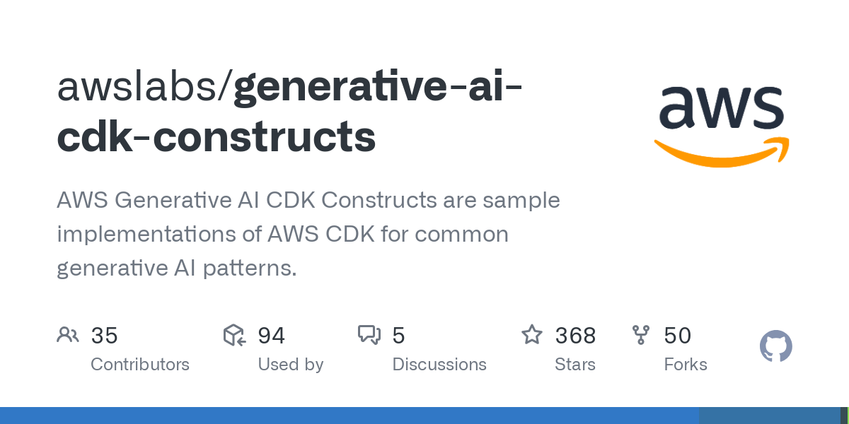 generative ai cdk constructs
