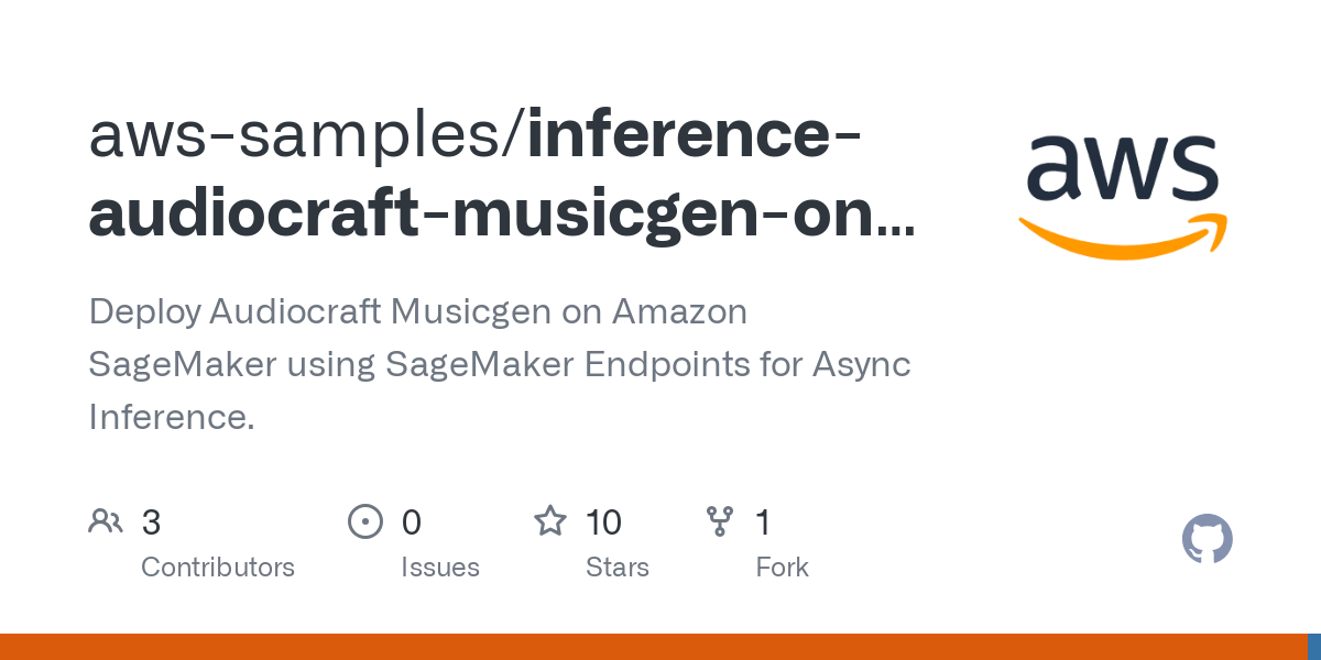 inference audiocraft musicgen on amazon sagemaker