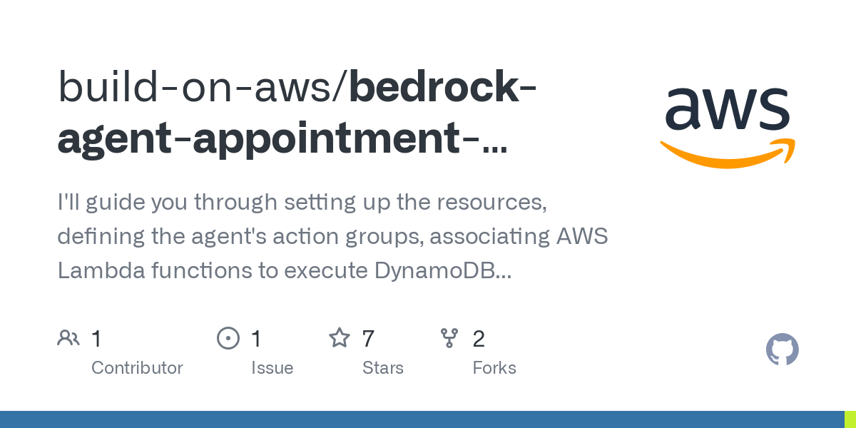 bedrock agent appointment manager dynamodb