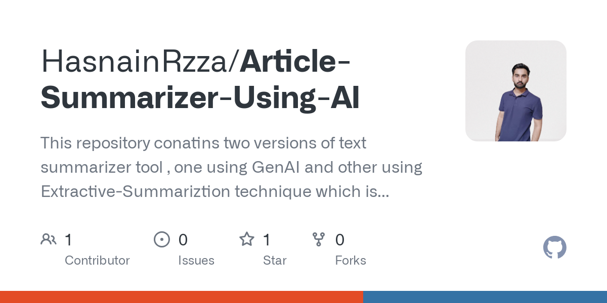 Article Summarizer Using AI