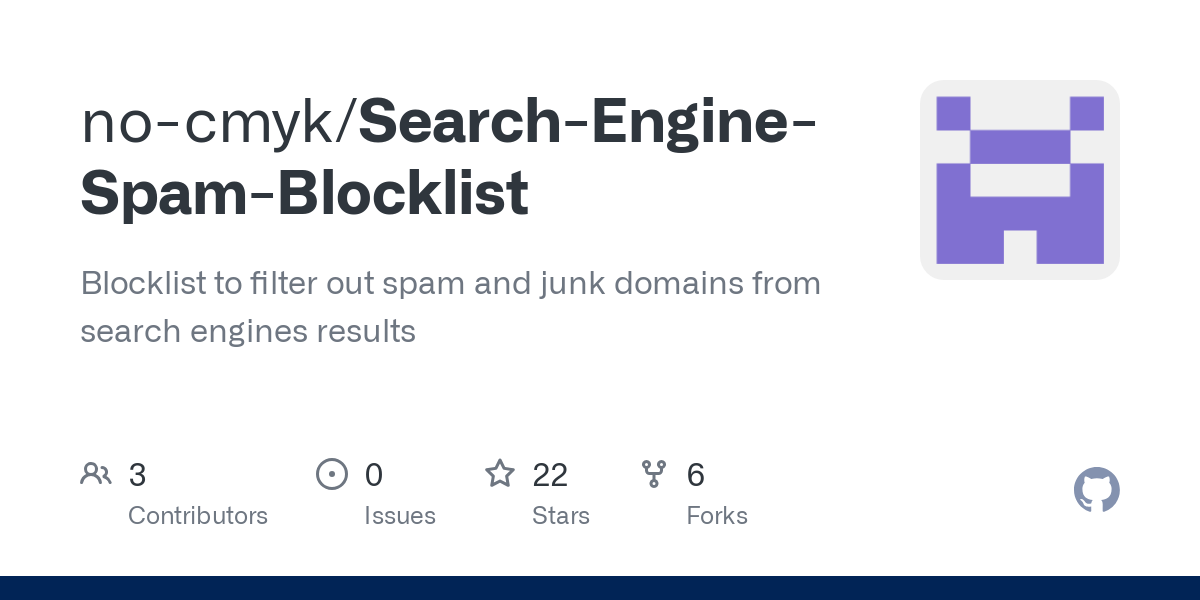 Search Engine Spam Blocklist