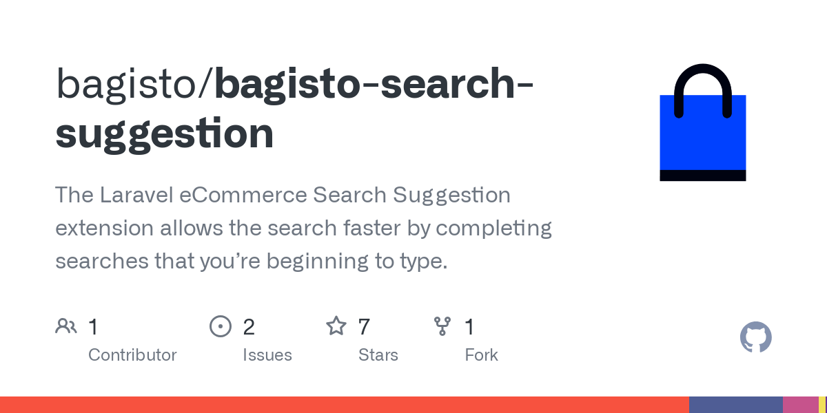 bagisto search suggestion