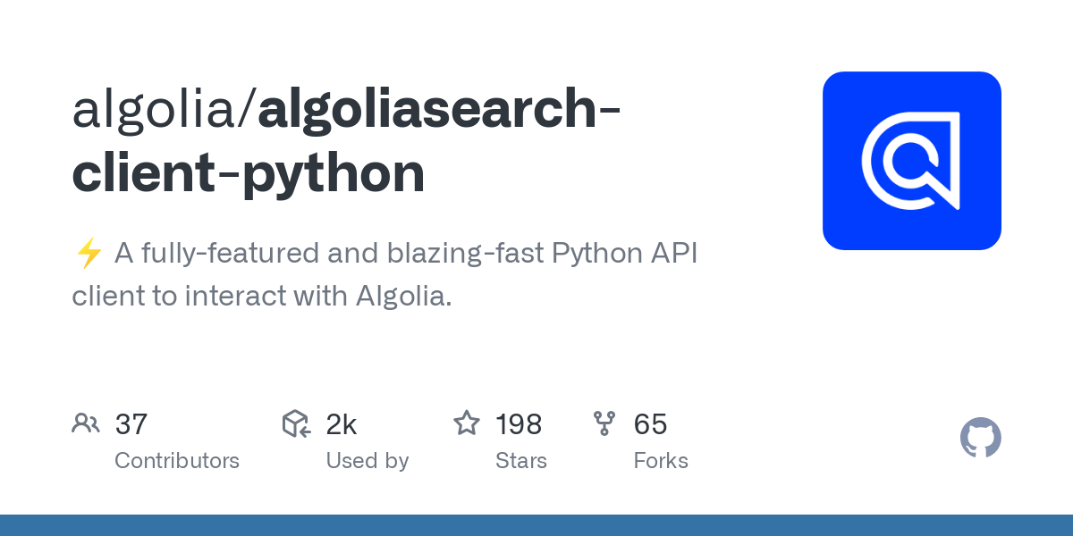 algoliasearch client python