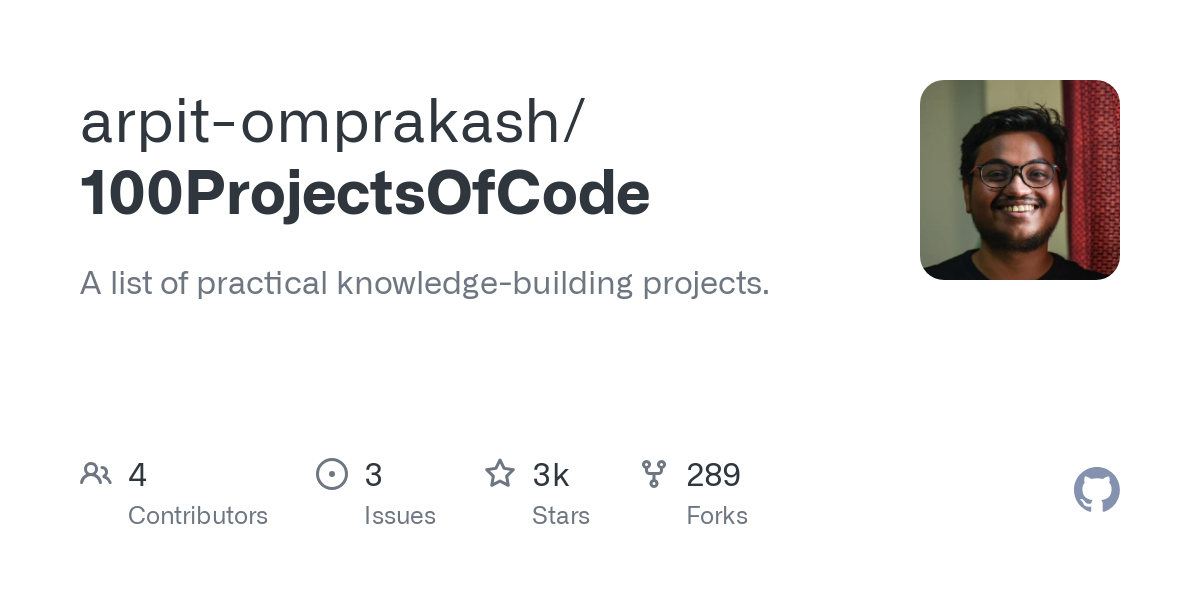 100ProjectsOfCode
