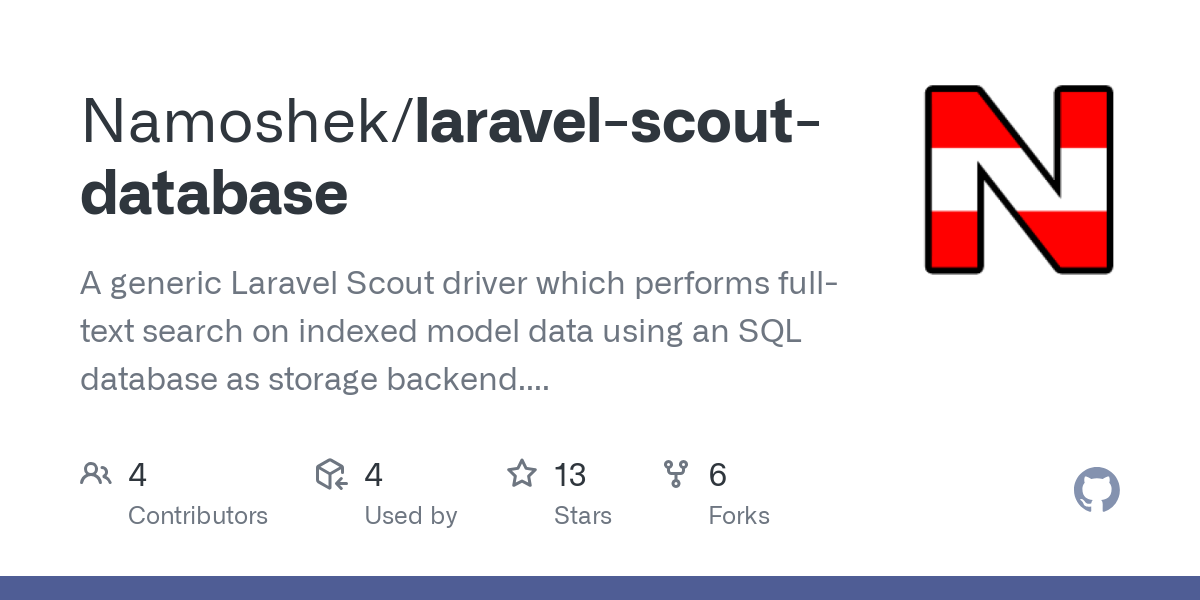laravel scout database