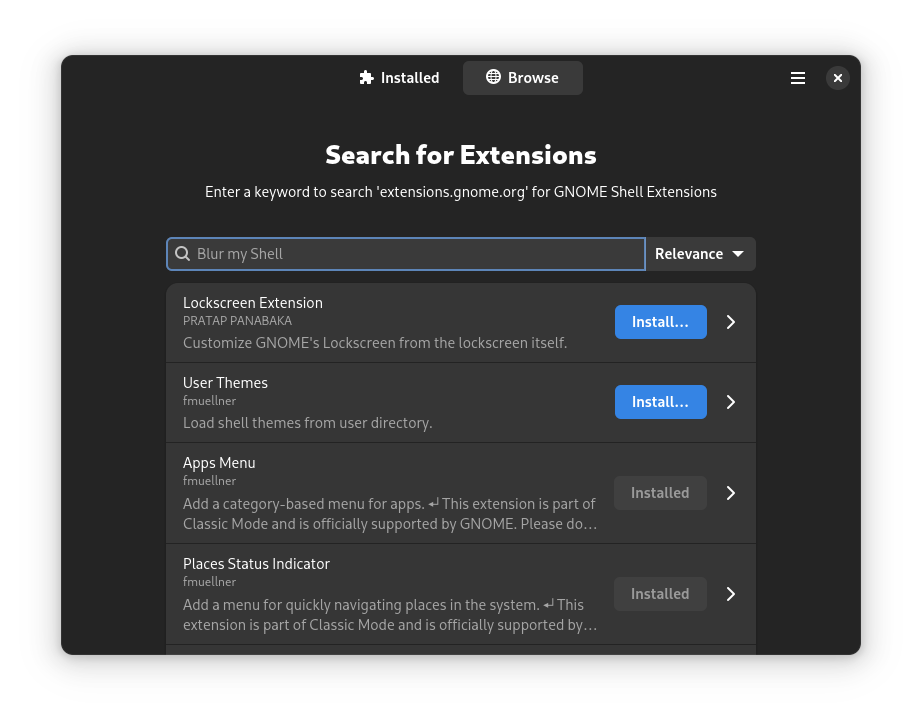 Screenshot der Haupt -GUI (Dark -Modus)
