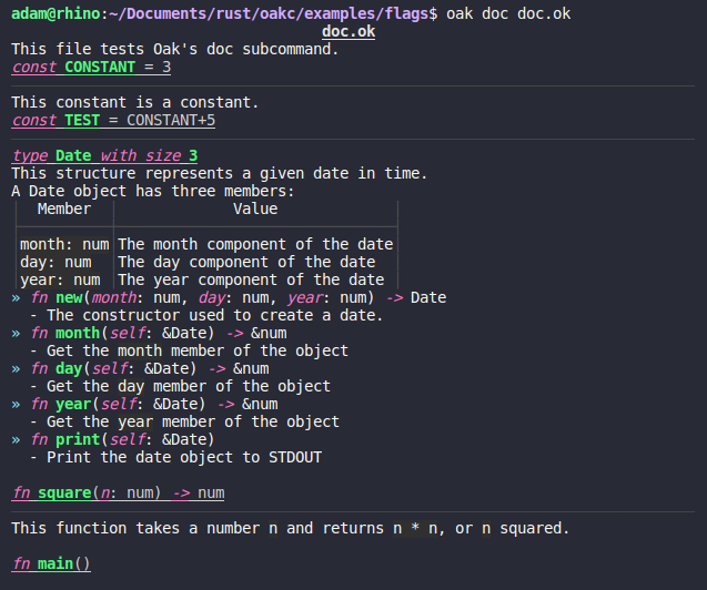 Exemplo de documentação