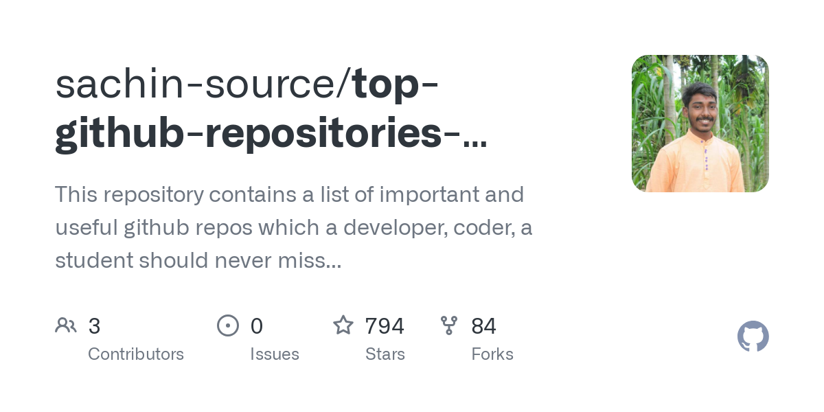 top github repositories which everyone should look