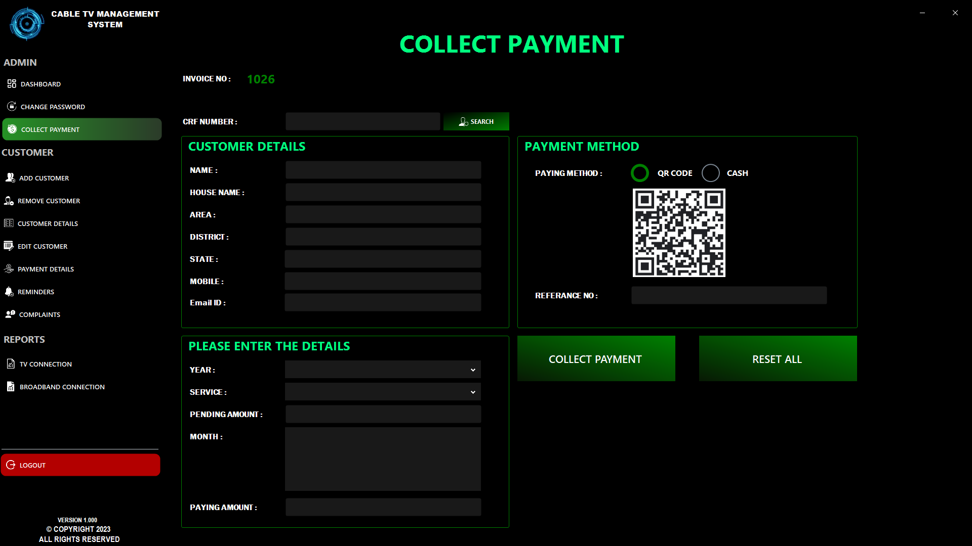 Administrator - Zahlung sammeln