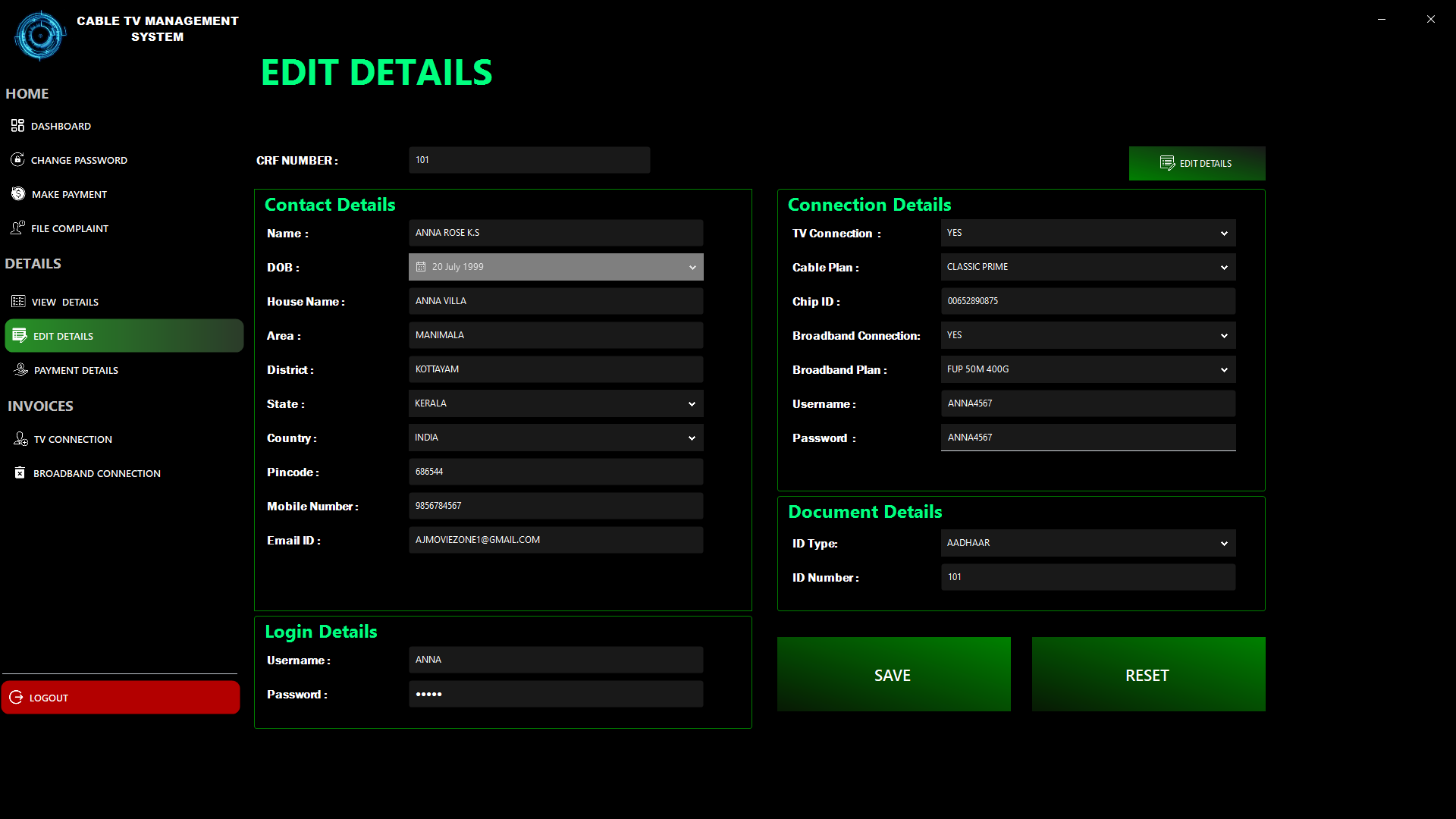Details bearbeiten - Kunde