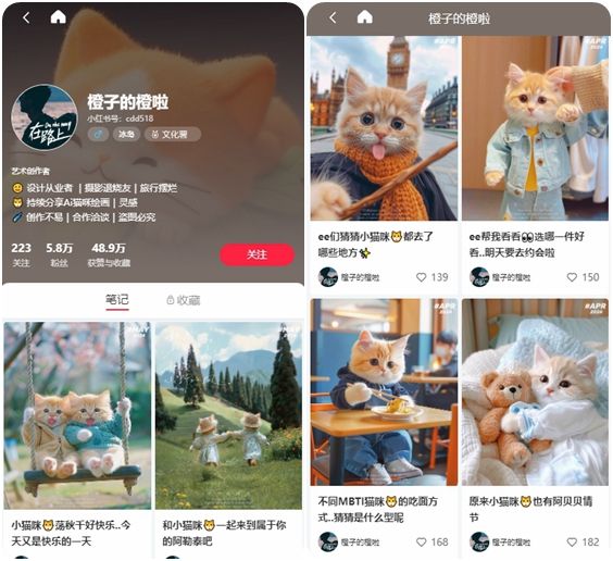 บัญชีการแต่งตัว AI Pet ของ Xiaohongshu สามารถเพิ่มแฟน ๆ ได้อย่างง่ายดายและทำเงินได้หลายหมื่นดอลลาร์