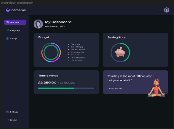 High Fidelity Wireframe dark mode