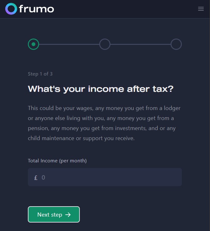 Form Income Page