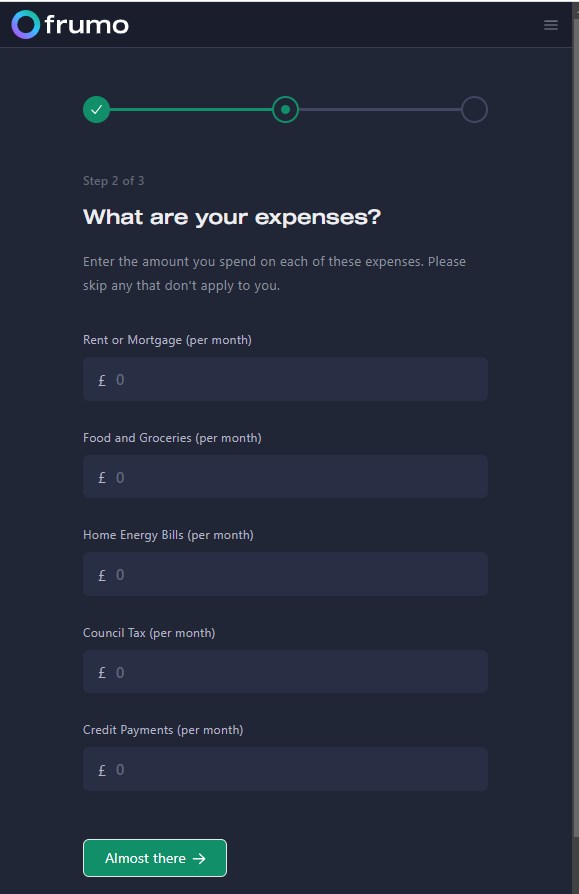 Form Expenses Page
