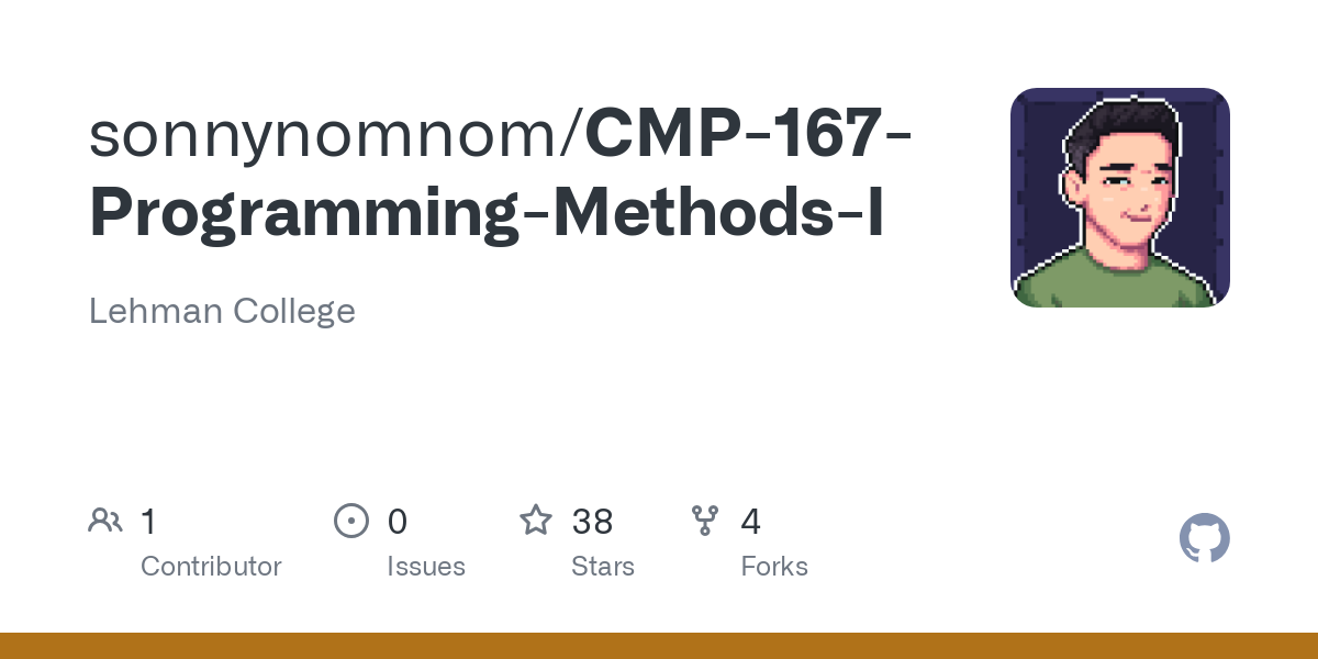 CMP 167 Programming Methods I
