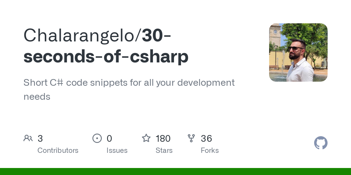 30 seconds of csharp