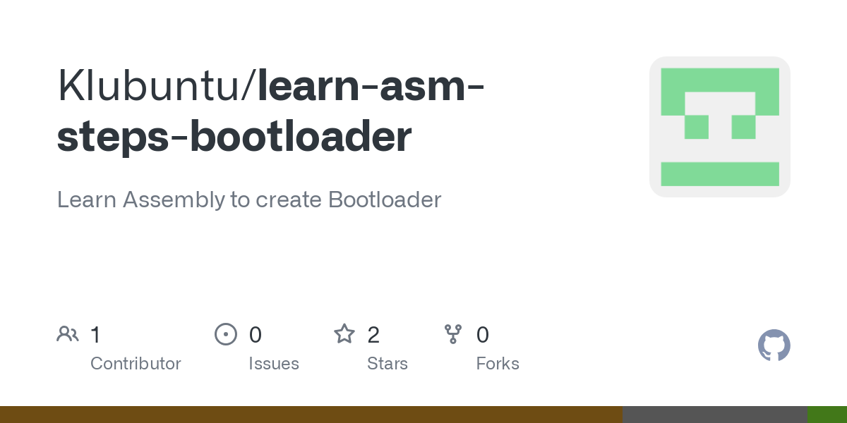 learn asm steps bootloader