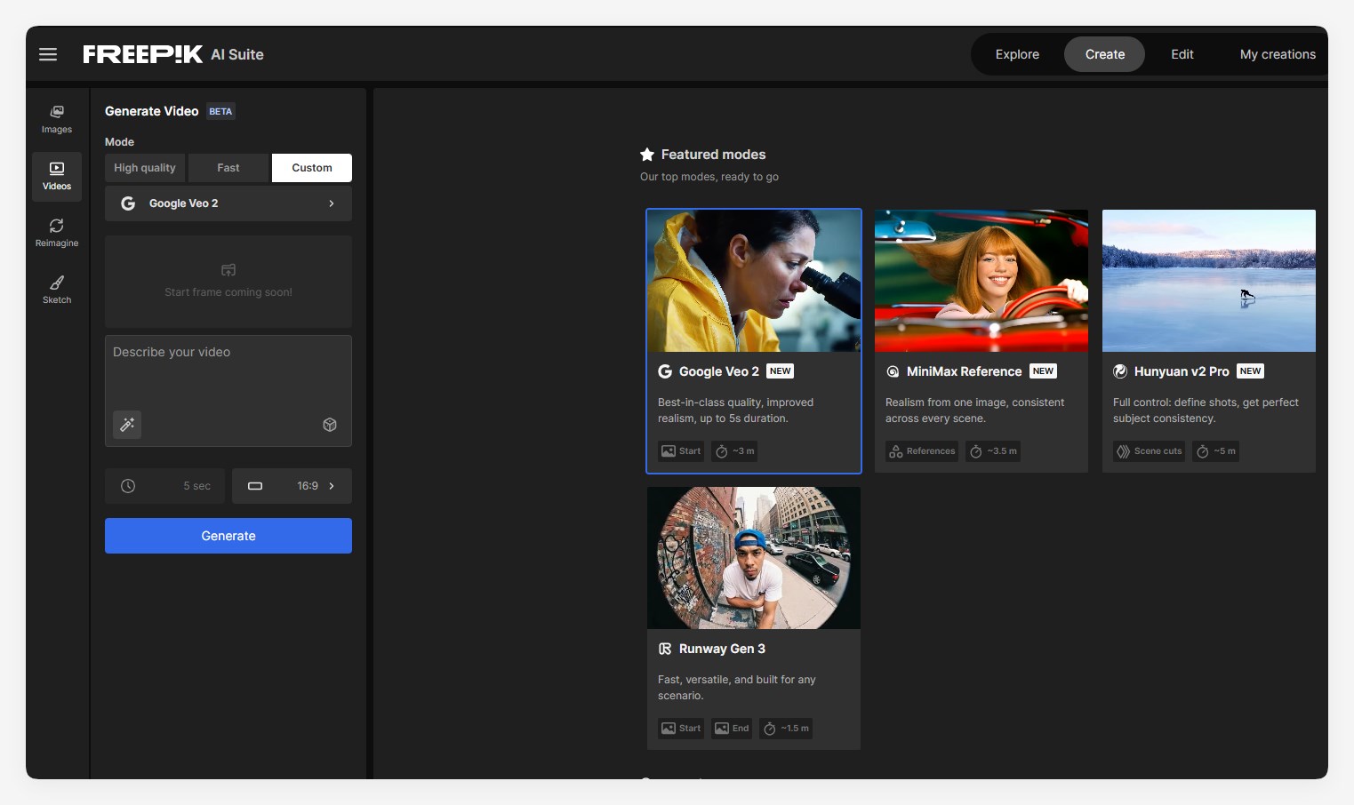 FreePik เป็นคนแรกที่เปิดตัว VEO 2 เปิดบทใหม่ในการสร้างวิดีโอ AI - บทความ AI