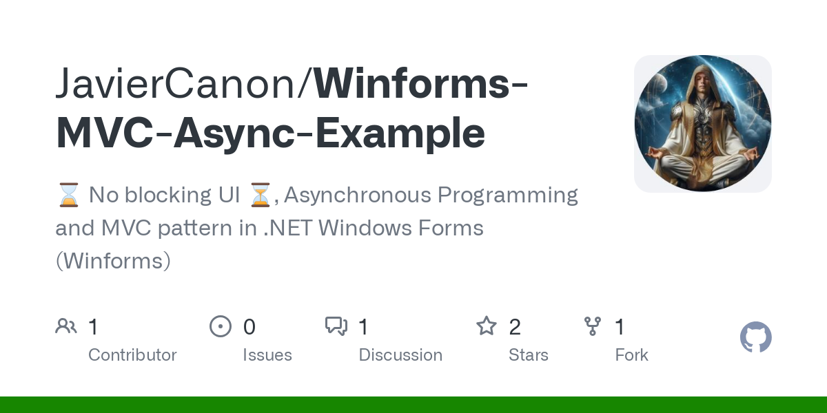 Winforms MVC Async Example