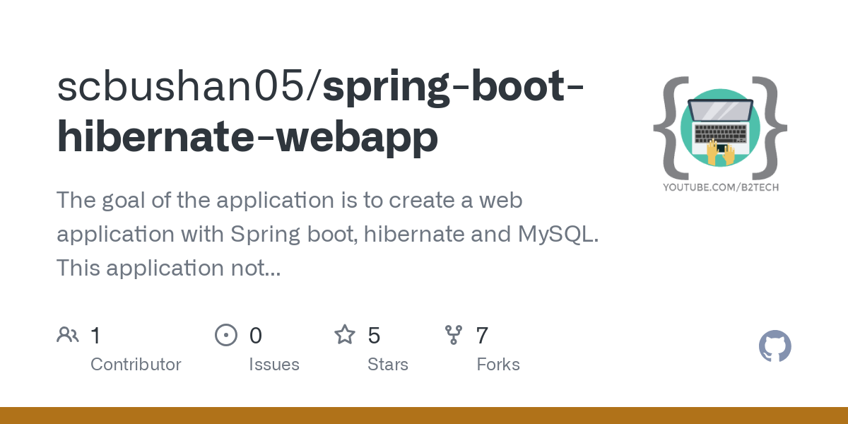 spring boot hibernate webapp
