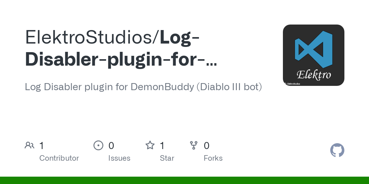 Log Disabler plugin for DemonBuddy Diablo III bot