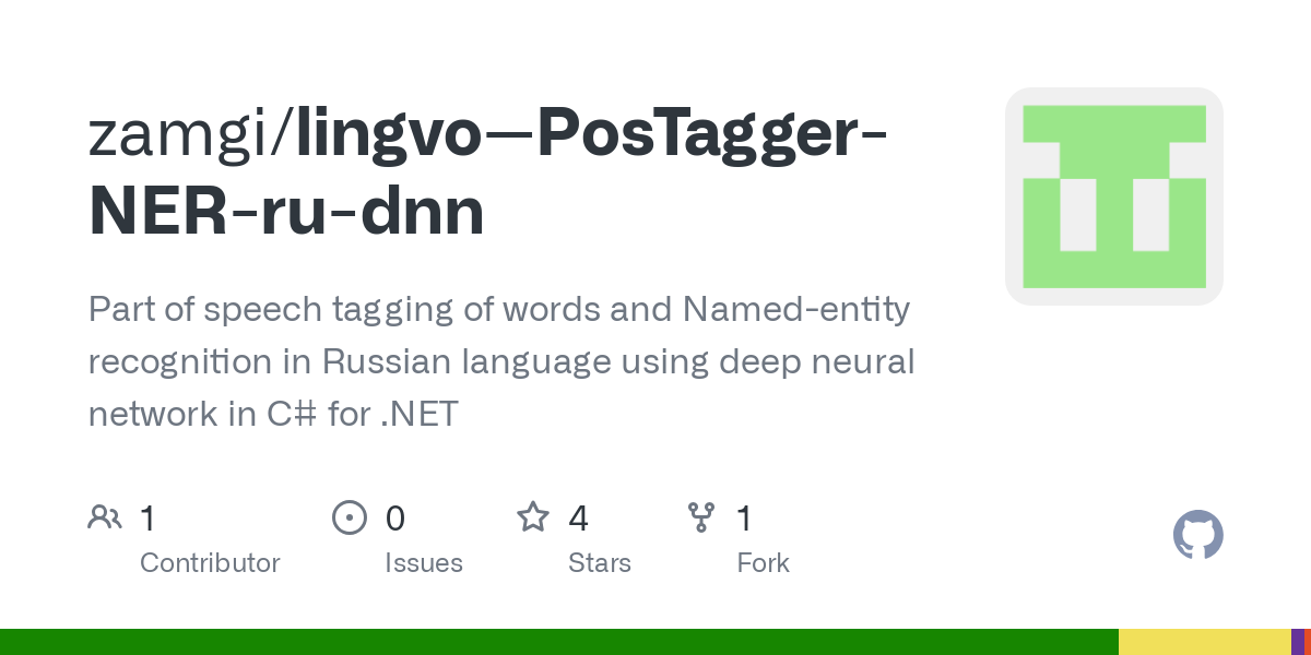 lingvo  PosTagger NER ru dnn