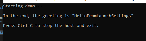 Настройки запуска от Visual Studio