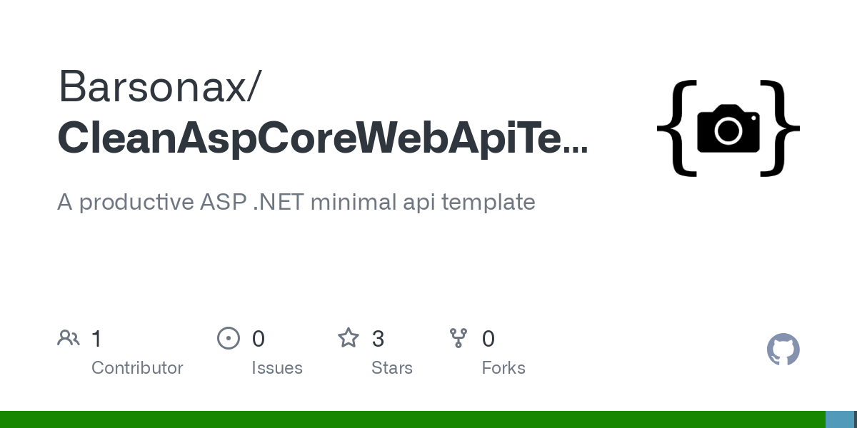 CleanAspCoreWebApiTemplate