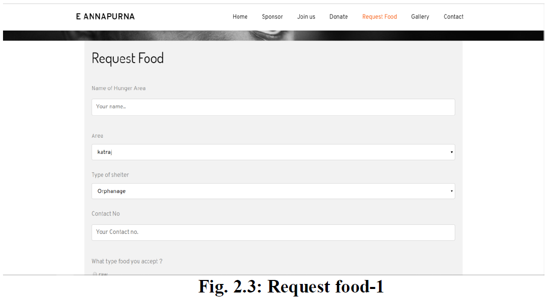 음식을 요청하십시오