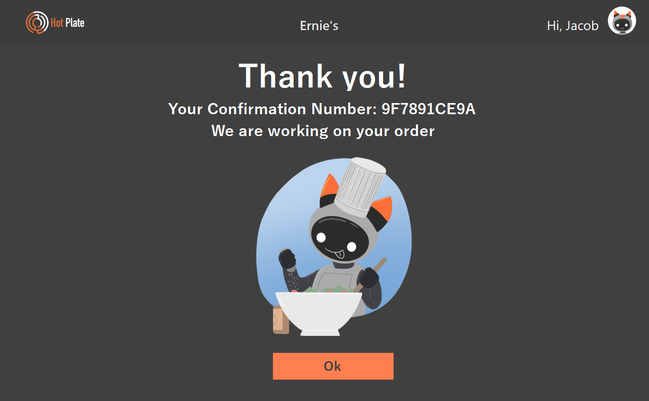 HotPlateConfirmationPage