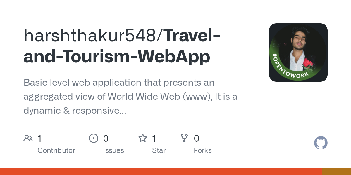 Travel and Tourism WebApp