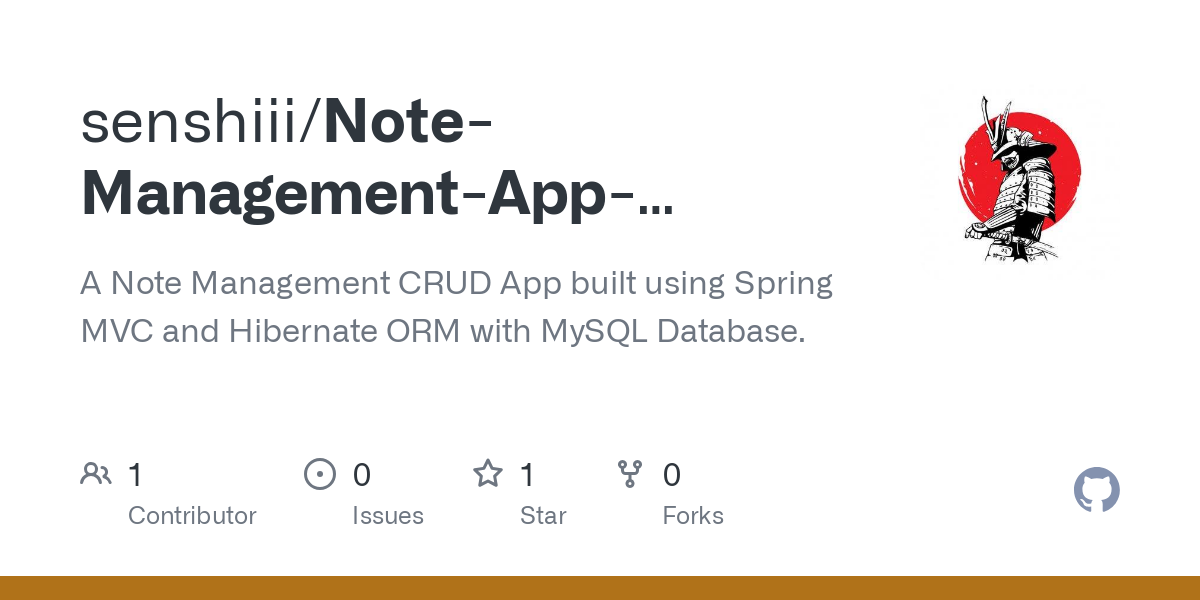 Note Management App Spring MVC Hibernate