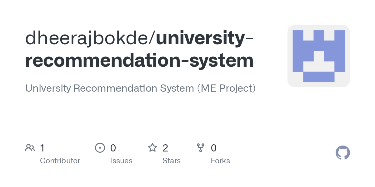 university recommendation system