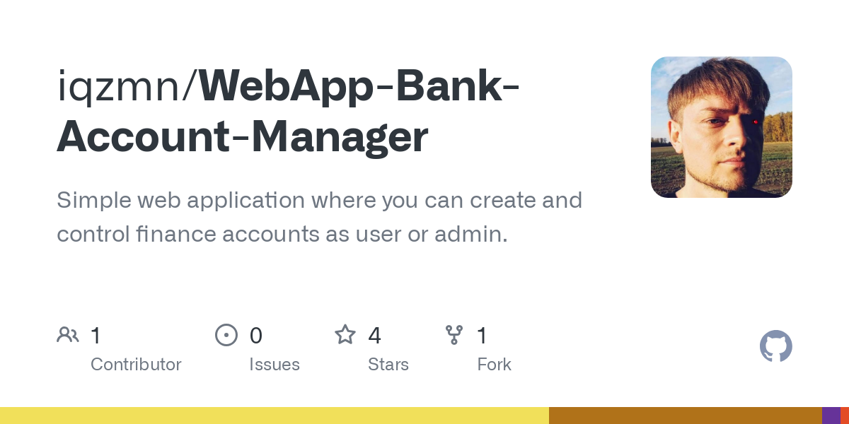 WebApp Bank Account Manager