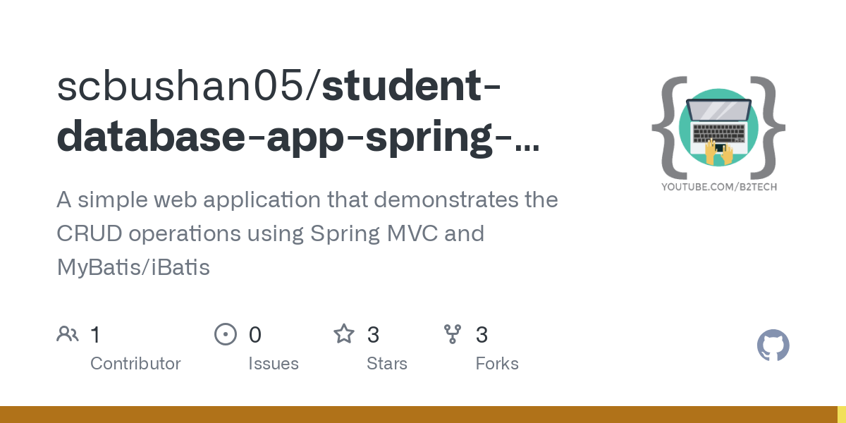 student database app spring mybatis