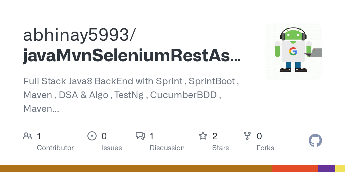 javaMvnSeleniumRestAssured expCodeRepo