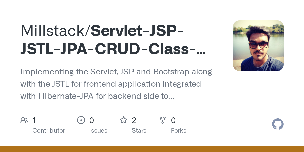 Servlet JSP JSTL JPA CRUD Class Management System