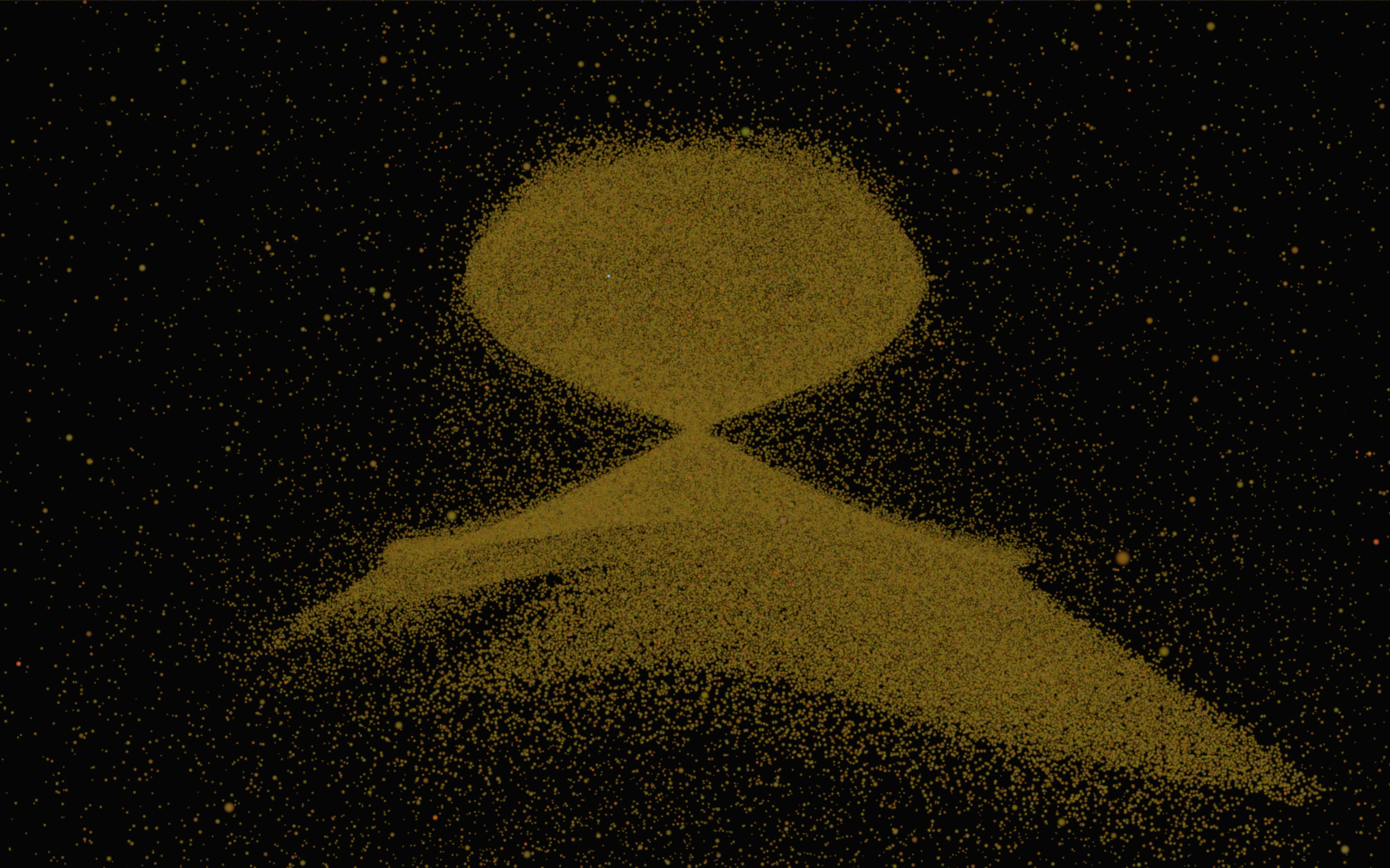 Simulation de particules impressionnantes