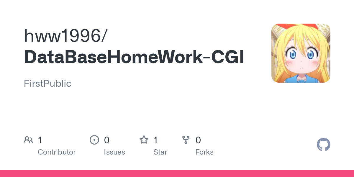 DataBaseHomeWork CGI