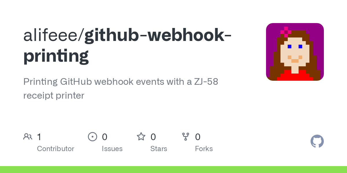github webhook printing