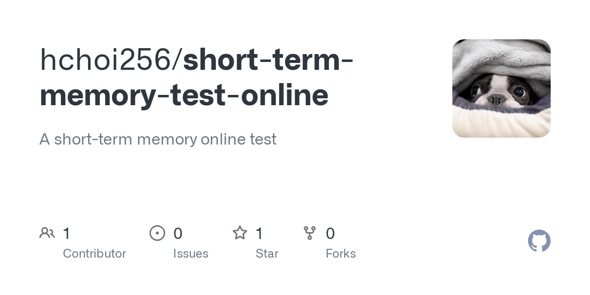 short term memory test online