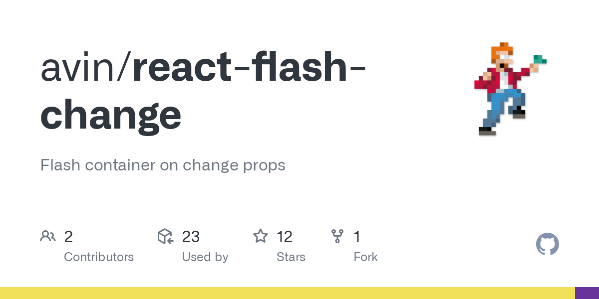 react flash change