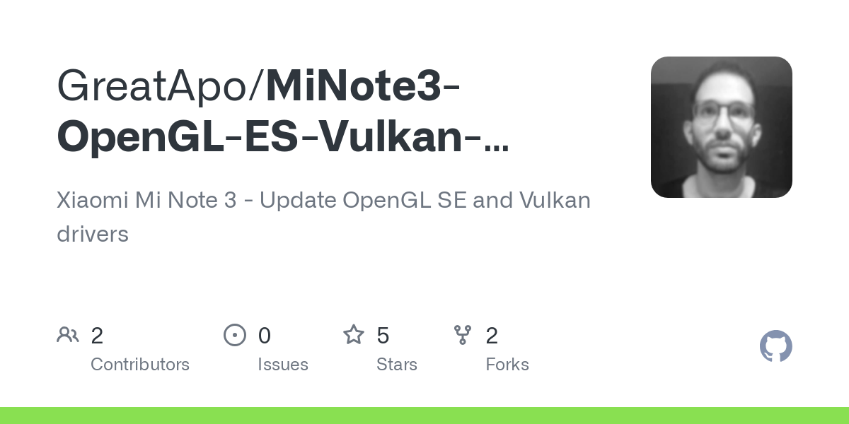 MiNote3 OpenGL ES Vulkan update