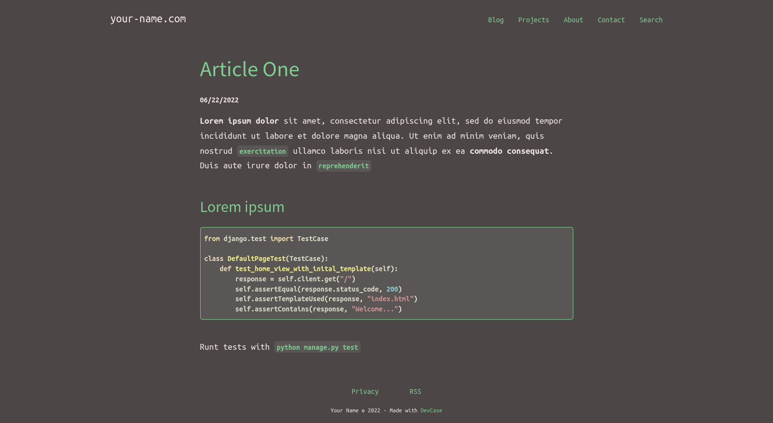 沒有圖像的發布 - 示例