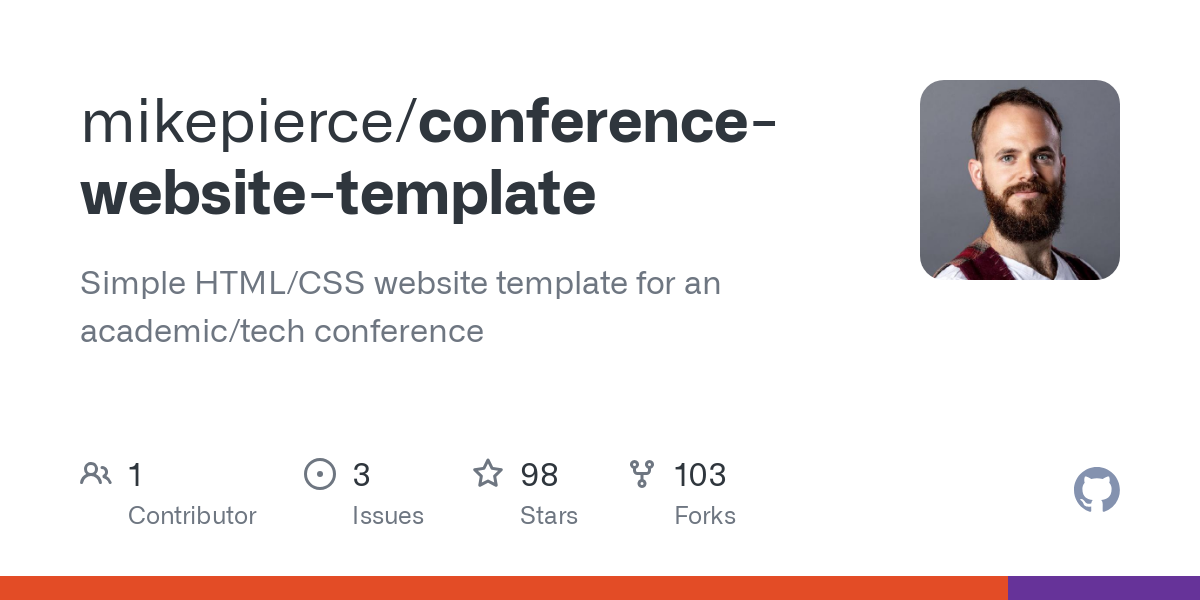 conference website template