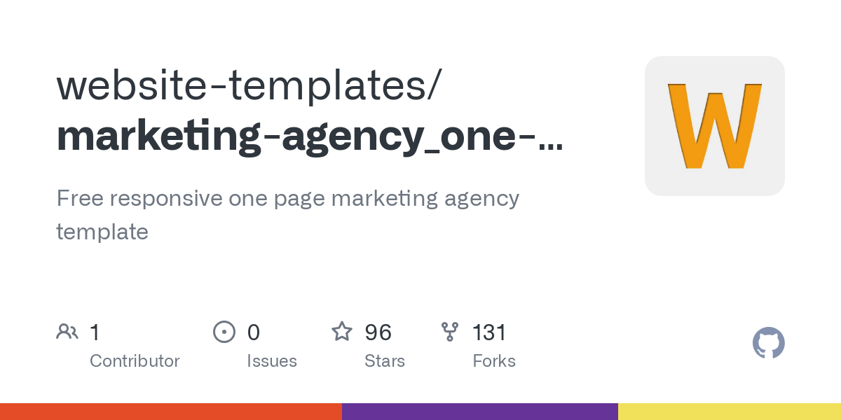 marketing agency_one page template