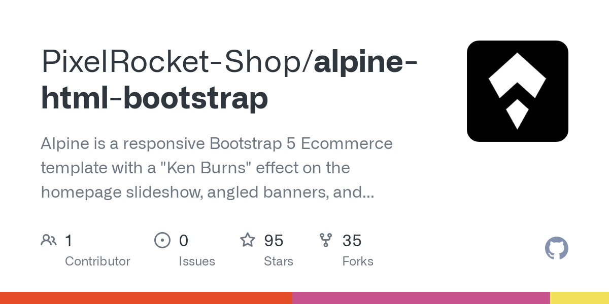 alpine html bootstrap