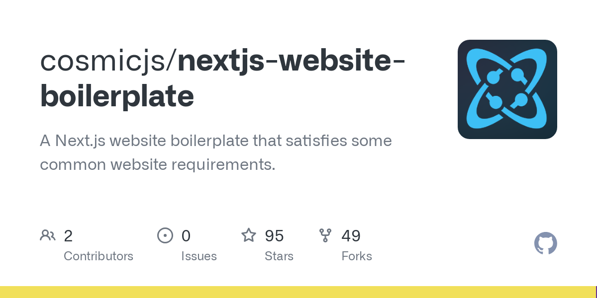 nextjs website boilerplate